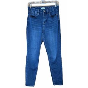 Nicole Miller SOHO Jeans Womens 6 High Rise Skinny Dark Blue Stretch Denim 28x28